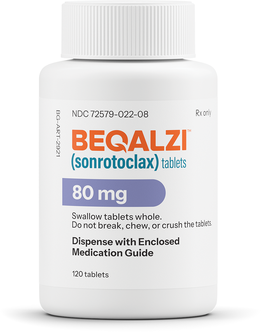 BEQALZI™ (sonrotoclax) 80 mg tablets bottle